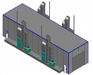 Окрасочно-сушильная камера проходного типа SPK-22.6.5